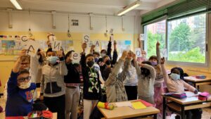 Foto di una classe di bambini