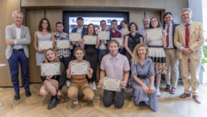 Foto dei vincitori del premio Intercultura