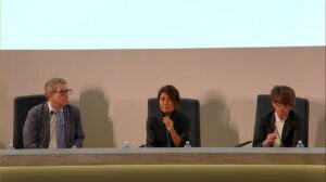 Foto del professore Gianfranco Zulian, la dottoressa Franca Fagioli e la dottoressa Maria Eleonora Basso che presentano il Progetto Aconcagua.