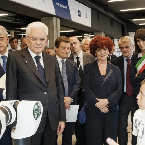 Foto di Valeria Fedeli con il Presidente Mattarella